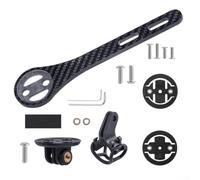 Supporto per computer da bici in fibra di carbonio per Garmin Edge Out supporto anteriore con staffa per fotocamera leggera 3K finitura lucida 23 g leggero da strada MTB stelo