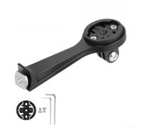 Supporto per computer da bici in lega di alluminio da 98 mm, supporto per GPS CNC per Garmin per BRYTON adattatore per action camera a tre forche angolo regolabile nero (A)
