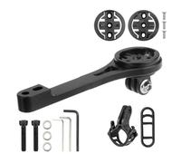 Supporto per computer da bici in lega di alluminio per Garmin Bryton Wahoo, supporto per fanale anteriore compatibile con manubrio per bici da strada PCR LTD SL, nero