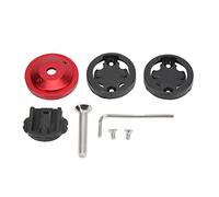 Supporto per computer da bicicletta, attacco manubrio, coperchio superiore, lega di alluminio anodizzato CNC, viti in acciaio inossidabile 304, resistente e leggero, per bici da (Rosso)