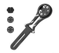 Supporto per computer da bicicletta con angolo regolabile integrato per manubrio staffa di supporto per Garmin resistente lega di alluminio (argento)