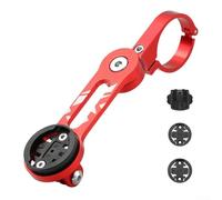 Supporto per computer da bicicletta, girevole a 360°, in alluminio, per Garmin Cateye per Bryton, adatto a barre da 32 mm, per bici da strada, mountain bike, e-bike, colore nero (rosso)