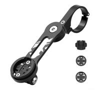 Supporto per computer da bicicletta, girevole a 360°, in alluminio, staffa per manubrio per Garmin per cateye per Bryton, adatto per barre da 32 mm, per bici da strada, mountain bike, e-bike, nero