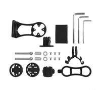 Supporto per computer da bicicletta, in alluminio, per attacco di mountain road, per Cateye, per Garmin Bryton, supporto per torcia elettrica (nero)