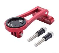 Supporto per computer da bicicletta in lega di alluminio | Staffa GPS lavorata a CNC per Garmin Edge 20/25/200/500/510/520/800/810/820/1000/1030 Touring | Faro per Combo (rosso)