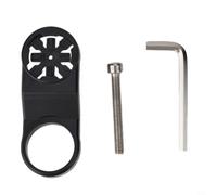 Supporto per computer da bicicletta per Garmin e attacco superiore per cuffie in ABS, supporto per tachimetri GPS da ciclismo, staffa leggera nera per una facile installazione sul tubo sterzo