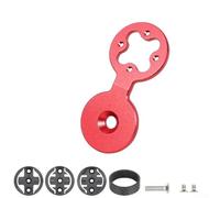Supporto per computer da bicicletta per Garmin Edge per Wahoo per Bryton, in lega di alluminio, supporto per cuffie con bulloni, nero (rosso)