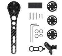 Supporto per computer da bicicletta, Supporto in fibra di carbonio, supporto a sgancio rapido per ciclocomputer Garmin, Wahoo, Bryton, compatibile con action cam e fari GoPro