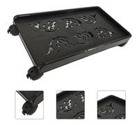 Supporto per computer fisso con ruote, rialzo da pavimento per PC desktop 46x24,5x8 cm in PP nero