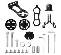 Supporto per Computer per Bicicletta, Manubrio in Lega di Alluminio, Regolabile Supporto per Bici Garmin Edge, Compatibile con Garmin Edge Bryton Cateye, per Bici da Strada e Mountain Bike (Nero)