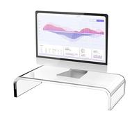 Supporto per computer Portatile Acrilico - Colonna Montante del Monitor del Computer Trasparente con Antiscivolo | Organizzatore da Scrivania Moderno per Accessori per Schermo Tastiera e