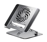 Supporto per Computer Portatile,Base Portatile con Ventilatore in Acciaio al Carbonio,Alzata per Tablet e Notebook - per Tablet Notebook Tavolo Divano Scaffale Viaggio Ufficio Casa Lettura Scrittura