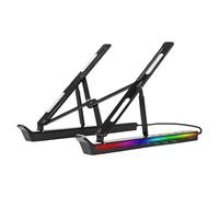 Supporto per computer portatile con hub, rialzo per tablet pieghevole con USB e aggiornamento, supporto per PC RGB con docking station, per lavoro, ufficio, casa, ricarica monitor display