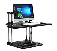 Supporto per computer portatile, convertitore da scrivania regolabile in altezza, stazione di lavoro ergonomica per doppio monitor, ideale per casa, ufficio e spazio di lavoro