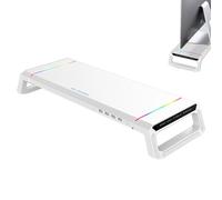 Supporto per computer portatile da scrivania, supporto per computer ergonomico, organizer da scrivania per scrivania - ricarica RGB 4 USB3.0, supporto di supporto regolabile per monitor di computer p