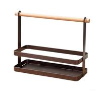 Supporto per condimenti in acciaio al carbonio con fattore minimalista e architettura aperta per un'organizzazione semplificata del bancone della cucina (caffè)