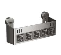 Supporto Per Condimento - Catchy Cazoning Rack | Mensola Organizzatore Di Condimenti Tazza Di Aspirazione | Non C'è Spazio Nello Spazio Di Perforazione Che Salva La Parete Organizzazione Or