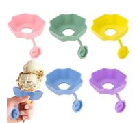 Supporto per cono del , 5 pezzi, riutilizzabili, in silicone | Porta gelato per bambini, casa, all'aperto, viaggi, spiaggia, piscina, feste, barbecue, picnic, campeggio, estate, snack