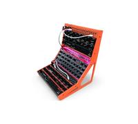 Supporto per console analogica Eurorack per 3 Behringer Edge, Crave, Spice o Grind - Supporto per sintetizzatore - Angolo di 10°-45°-10°, Arancione fluo
