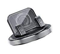 Supporto per console del veicolo con corpo in ABS facile da pulire, argento | Morsetti laterali in morbido silicone con cuscinetto antiscivolo per console di navigazione View e Release Design per mappe