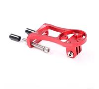 Supporto per contatore di biciclette alla moda in lega di alluminio con clip di estensione per Garmin con installazione rapida (rosso)