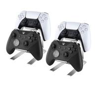 Supporto per controller - Confezione da 2 espositori universali in alluminio a 2 livelli, accessori per PC Gaming Desk Decor Stuff Regali per Xbox Series X S, Elite 2, PS5, PS4, PS3, Switch Pro e