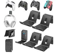 Supporto per Controller/Cuffie, Parete Porta Cuffie Pieghevole, Gancio Universale per Auricolari Over Ear, Supporto Auricolari/Controller, Accessori da Gioco, 4 Pezzi
