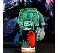 Supporto per controller luminoso, 16 colori 3D LED luci Gamepad Stand, gancio per controller di gioco per tutti gli accessori universali per PC da gioco, Xbox PS4 PS5 Nintendo ONE