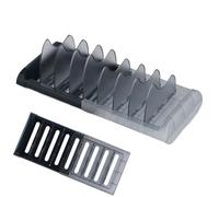 Supporto per coperchio espandibile, 35 x 24 x 16 cm, organizer multifunzionale per pentole, salvaspazio, per cucina e ristorante (multicolore)
