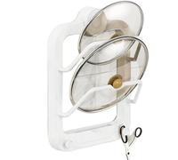 Supporto Per Coperchio Per Pentola Con Montaggio A Parete, Supporto Per Coperchio Per Pentola Con Ventosa A Parete, Nessun Supporto Per Coperchi Per Pentole, Organizer Da Cucina A Ventosa A 2 Livelli