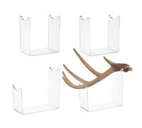 Supporto Per Corna Di Cervo | Organizzatore Con Supporto Per Ripiano Da 4 Pezzi - Supporti In Acrilico Per Mostra | Per Scrivania Camera Natale Fiera Artigianato Conservazione Tavolo Parete Collezione