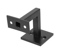 Supporto per corrimano girevole in acciaio inox 304 nero opaco per scale | Per interni ed esterni, e stabile con altezza di 6,6 cm per uffici, scuole, rampe e bagni come soluzione fai da te
