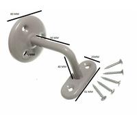 Supporto Per Corrimano In Acciaio Grigio 2 1/2 Pollici E Viti Confezione Da 24