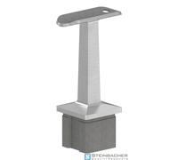 Supporto per corrimano in acciaio inox, per 40x40x3mm, attacco 42,4mm, V2A
