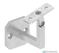 Supporto per corrimano in acciaio inox V2A, angolare con piastra diritta