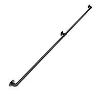 Supporto per corrimano in ottone per s 1m/4,5 m Ringhiera nera per uso interno di sicurezza per anziani e bambini Custodia durevole Grab Bar Facile installazione