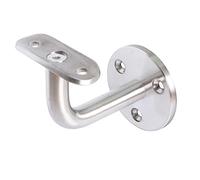 Supporto per corrimano, supporto da parete, in acciaio inox, 33,7 mm, 3 fori x 1 pezzo