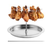 Supporto per cosce di pollo per barbecue, supporto per cosce di pollo per barbecue - Supporto per lecca-lecca di pollo in acciaio inox | Supporto per paletta di pollo con scolapiatti