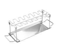 Supporto per Cosce di Pollo - Vassoio Portante per Cosce di Pollo,Supporto in Acciaio Inox Pieghevole Utensile Barbecue per Cucina all Aperto Giardino Campeggio