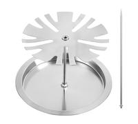 Supporto per Coscia di Pollo in Acciaio - Grill Portatile per Barbecue ed Esterno | Supporto per arrostire Cosce con scolapiatti | Accessorio per griglia a 15 Fessure, Facile da assemblare