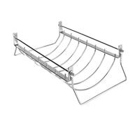 Supporto Per Costine BBQ Spiedini In Acciaio Da Barbecue | Accessorio Per Affumicatore Pieghevole E Supporto In Alimentare Per Cuocere Arrostire Pollo Manzo Maiale Alla Brace
