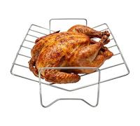 Supporto Per Costine Da Grigliare - Strumento Da Cucina A Forma Di V In Acciaio Inossidabile Con Maniglia - Rack In Metallo Per BBQ,per Verdure, Carne, , Interno, Esterno, Picnic, Campeggio, Cottura,