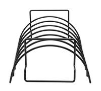 Supporto per Costine e Bistecche a U in Acciaio Inox, Nero | Barbecue All’aperto e Picnic, Massimizza lo Spazio sulla Griglia, Portata Rinforzata, Facile da Pulire