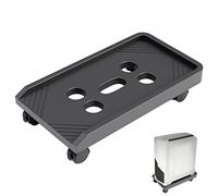 Supporto per CPU del computer, Supporto for PC sotto la scrivania con 4 ruote girevoli, nero/bianco, diverse misure(Black,With wheels)