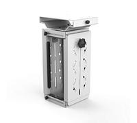 Supporto per CPU regolabile sotto la scrivania, girevole a 180°, resistente, supporta fino a 15 kg, supporto per computer