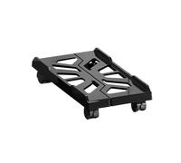 Supporto per CPU regolabile - Supporto per CPU mobile con 4 ruote girevoli, design ventilato per uso sotto la scrivania, staffa a torre per CPU bianca e nera per una maggiore nizzazione