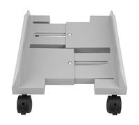Supporto per CPU, Supporto per Computer Portatile con Ruote, Rack di Archiviazione Desktop Rimovibile con Carrello Porta PC Regolabile con Freno(bianco)