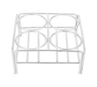 Supporto per Crogiolo a 4 Fori, Filo Nichel Cromato, Laboratorio | Apertura 36mm, Base Stabile e Riutilizzabile, per Riscaldamento Materiali e Vetri da Laboratorio