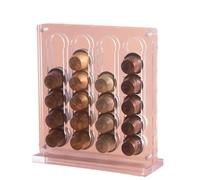 Supporto per cubetti di caffè in acrilico, elegante scaffale per la casa e l'ufficio, organizer durevole per cubetti di zucchero e dolcificanti, design salvaspazio