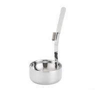 Supporto per cucchiaio da minestra in acciaio inox 304 in stile coreano, a doppio strato, con vassoio antigoccia profondo e protezioni laterali, supporto per utensili da cucina color argento dorato